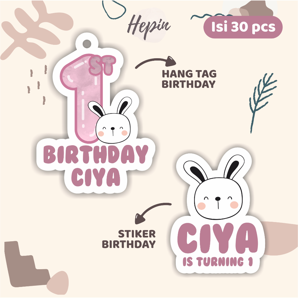 

(30pcs)cetak diecut Hang tag & stiker ulang tahun edisi BLACK WHITE ANIMAL /label tag ulang tahun murah/hang tag ulang tahun/tag souvenir ulang tahun/stiker nama ualang tahun/diecut stiker&t ag