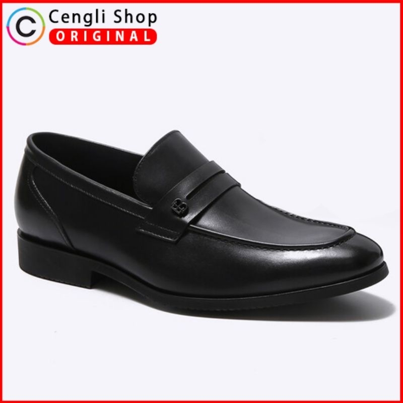 EM08 SEPATU KULIT EVERBEST PRIA ORIGINAL KERJA KANTOR BRANDED HITAM