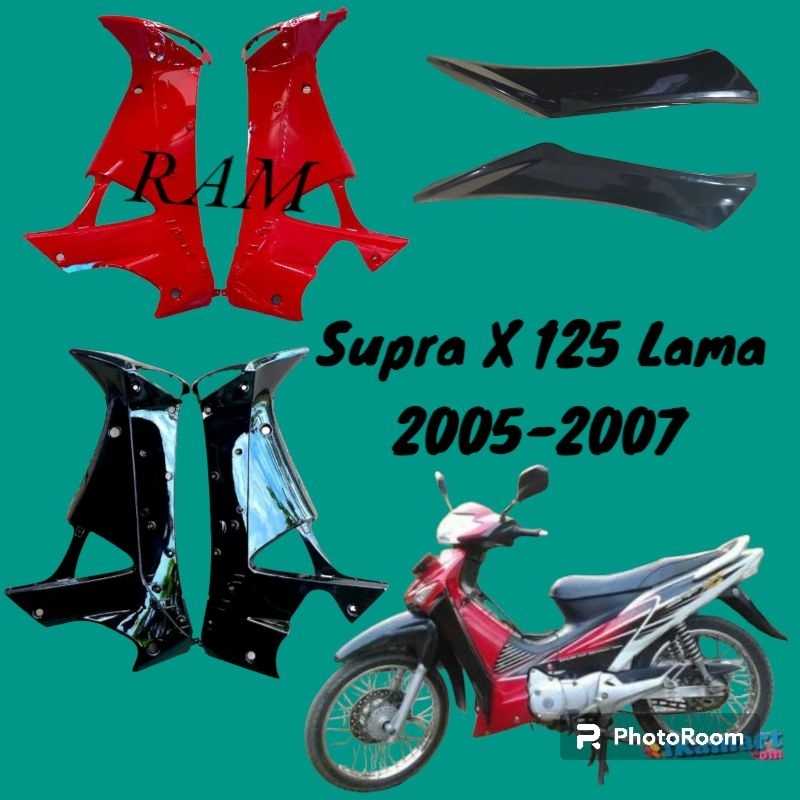 SAYAP LUAR DALAM SUPRA X 125 LAMA HITAM MERAH