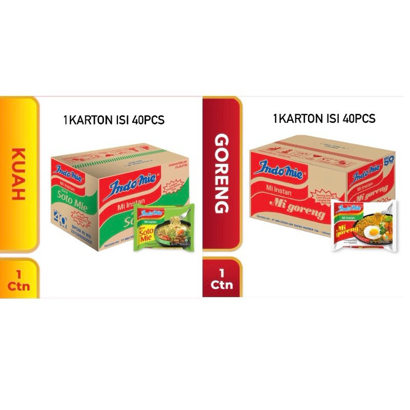 Indomie Goreng special / Indomie Kuah Soto 1dus / 1karton isi 40pcs