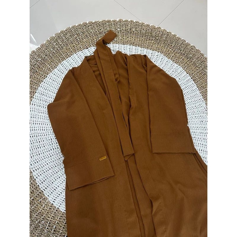 TERLARIS GAMIS ABAYA OUTER SET ABAYA SAR'I ABAYA SET OUTER VIRAL-Tembaga stouter iner