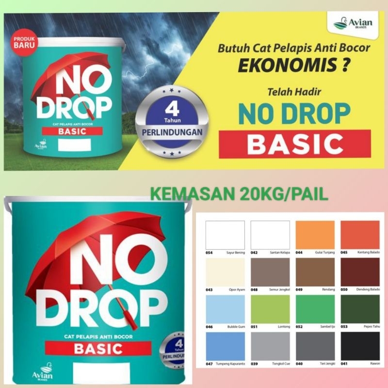 NO DROP Basic 20 kg,cat pelapis anti bocor no drop 20kg,cat anti bocor no drop 20 kg