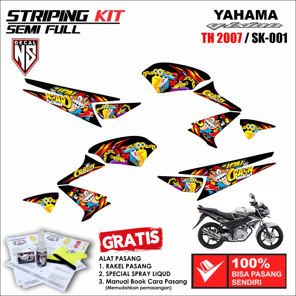 Striping Vixion Old Stiker Vixion Old 2007 Keong Racing