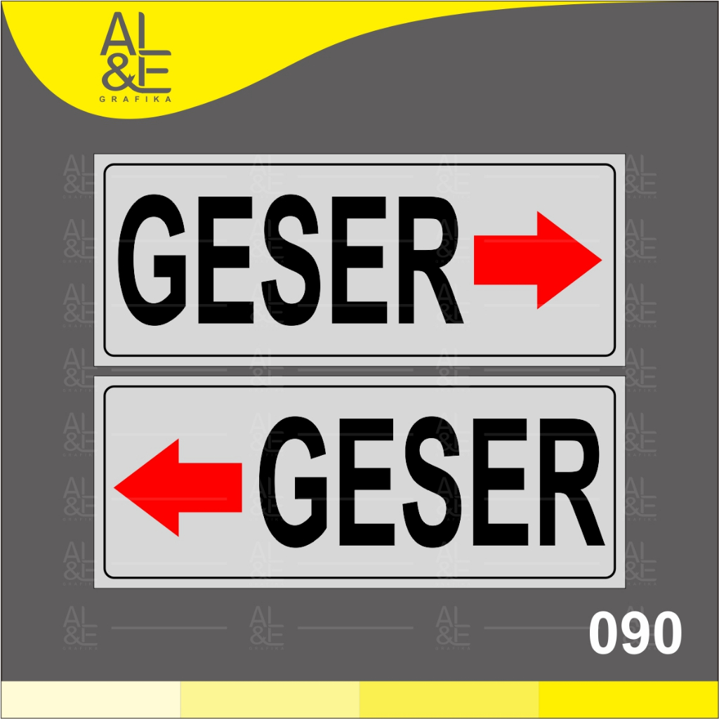 

090 - STIKER GESER KANAN - KIRI _ST03_ STIKER UNTUK PINTU _ CETAKAN INDOOR