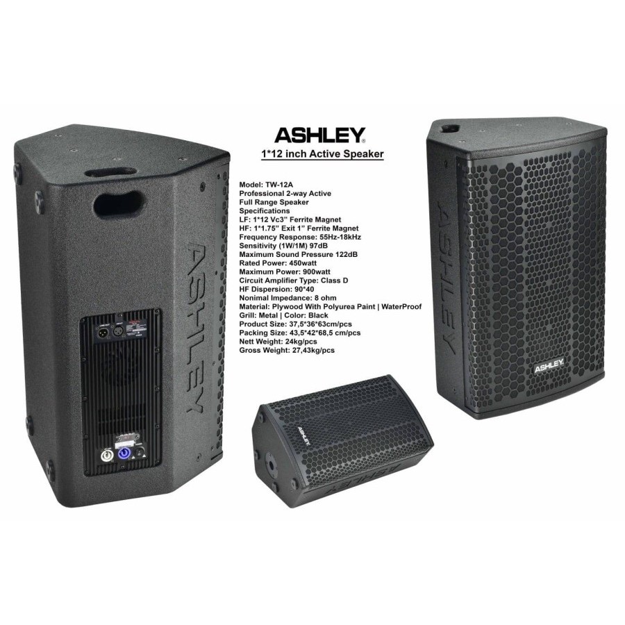 Speaker Aktif 12 Inch Ashley Tw 12a Tw12a Original Ashley