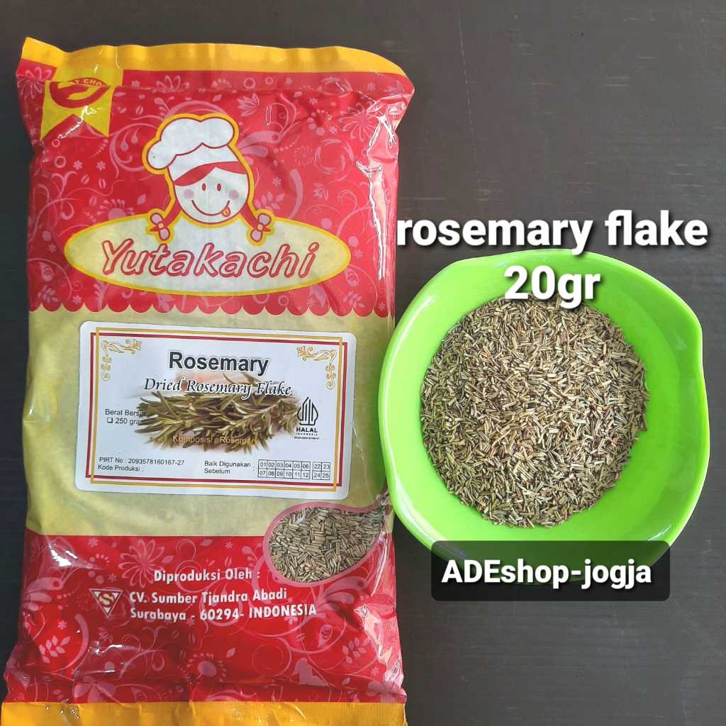 

yutakachi dried daun rosemary flake 20 gr kering flakes rosemari cacah kering