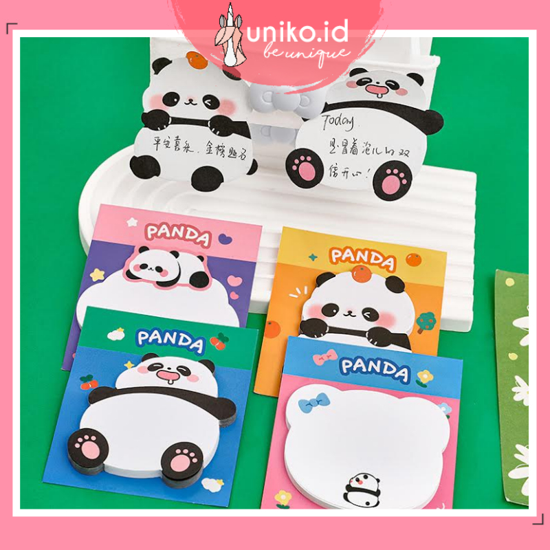 

UNIKO.ID - STICKY NOTES PANDA SERIES CATATAN KECIL MEMO PAD LUCU 30 LEMBAR