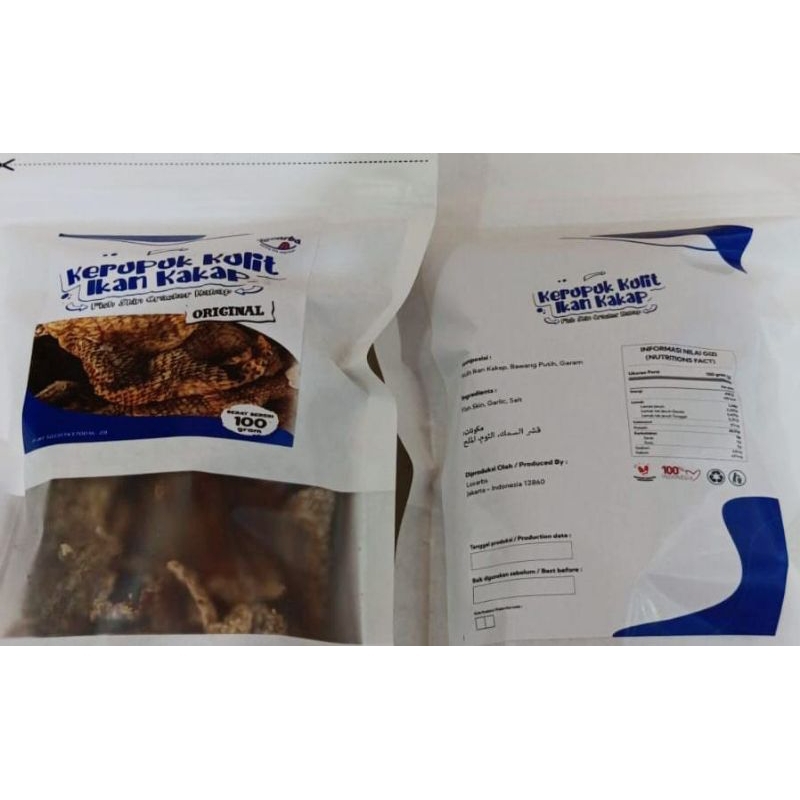 

Krupuk Kulit Ikan Kakap Tanpa Tepung Keto Friendly Varian Original 100 g