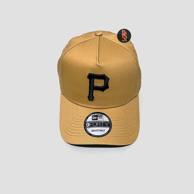 TOPI NEW ERA ORIGINAL A FRAME COTTON PITTSBURGH PIRATES WHEAT BLACK