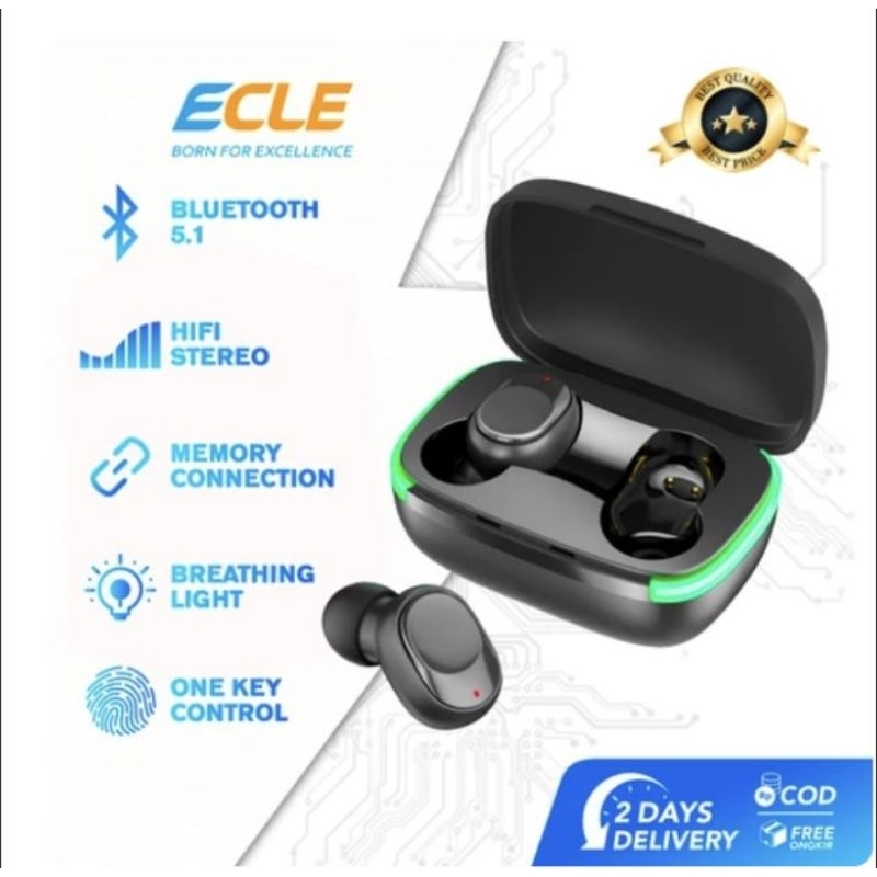 ECLE Earphone. Headset Handphone Tws Y60 Bluethoot