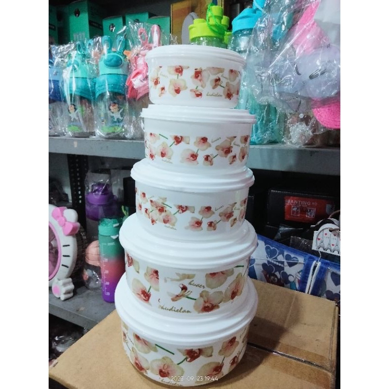 HOT SALE Rantang ELEA 5 Susun motif Bunga /Lunch box /Tempat makan 5 susun