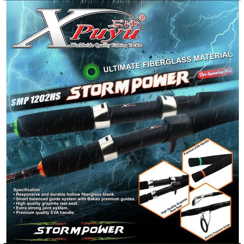 Joran Pancing X-Puyu Storm Power 165cm 180cm 195cm