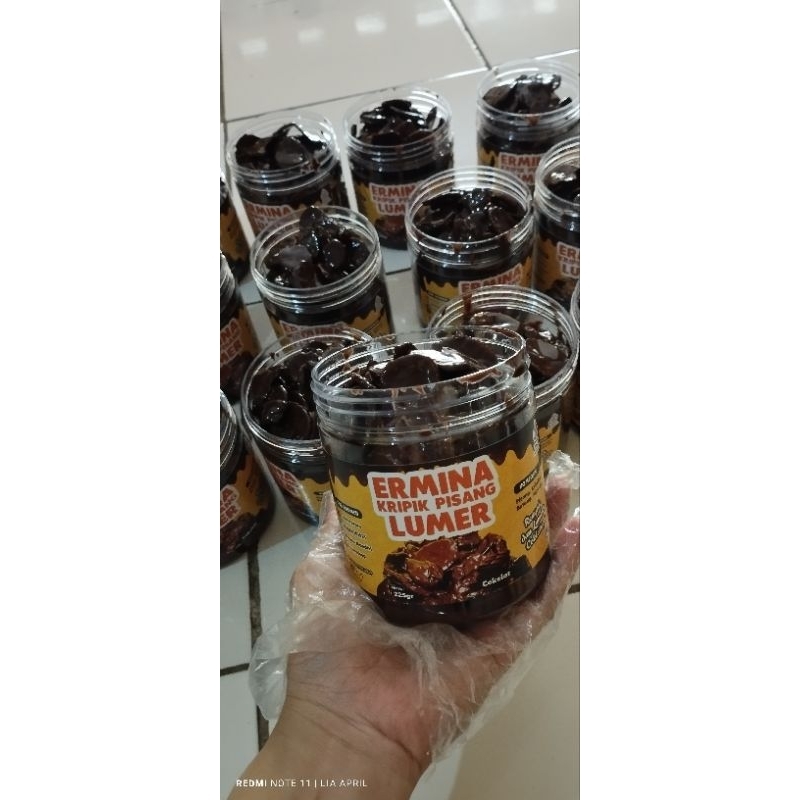 

Ermina keripik pisang lumer coklat jar 500ml
