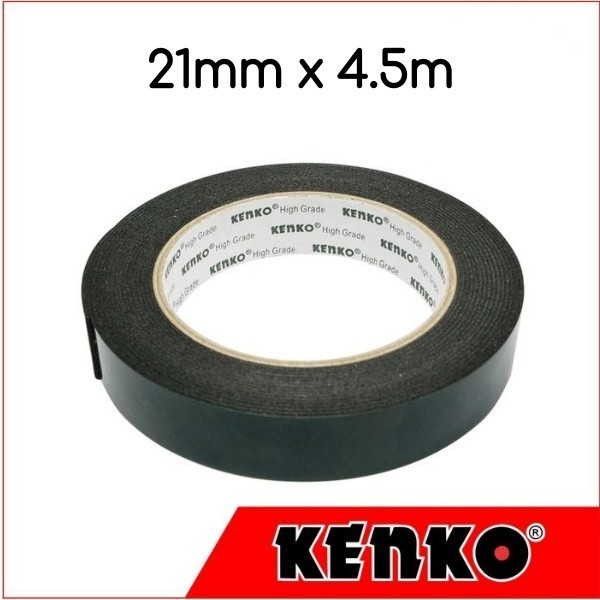 

KENKO DOUBLE TAPE FOAM BUSA LEM ISOLASI BOLAK BALIK 21mm x 4,5m