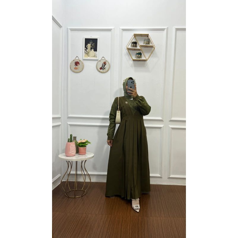 ILONA DRESS//GAMIS PESTA SIMPLE/GAMIS CRINGKEL MIX BROKAT