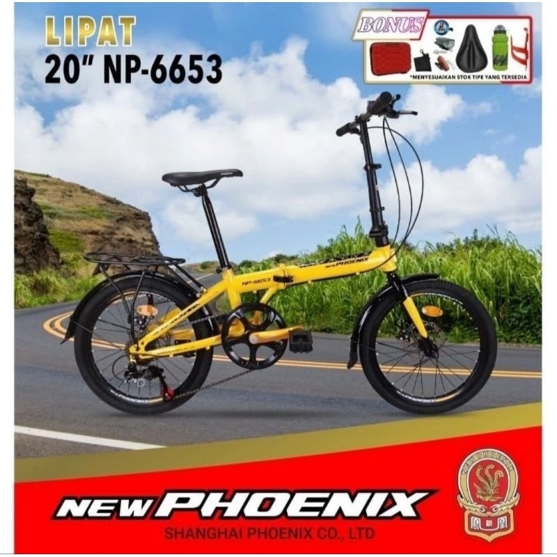 Sepeda Lipat Anak 16 & 20 Inch NEW PHOENIX 6653 Rem Cakram READY Pontianak