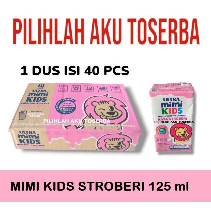 

Susu Ultra Mimi Kids STRAWBERRY (STROBERI) 125 ml - (1 DUS ISI 40)