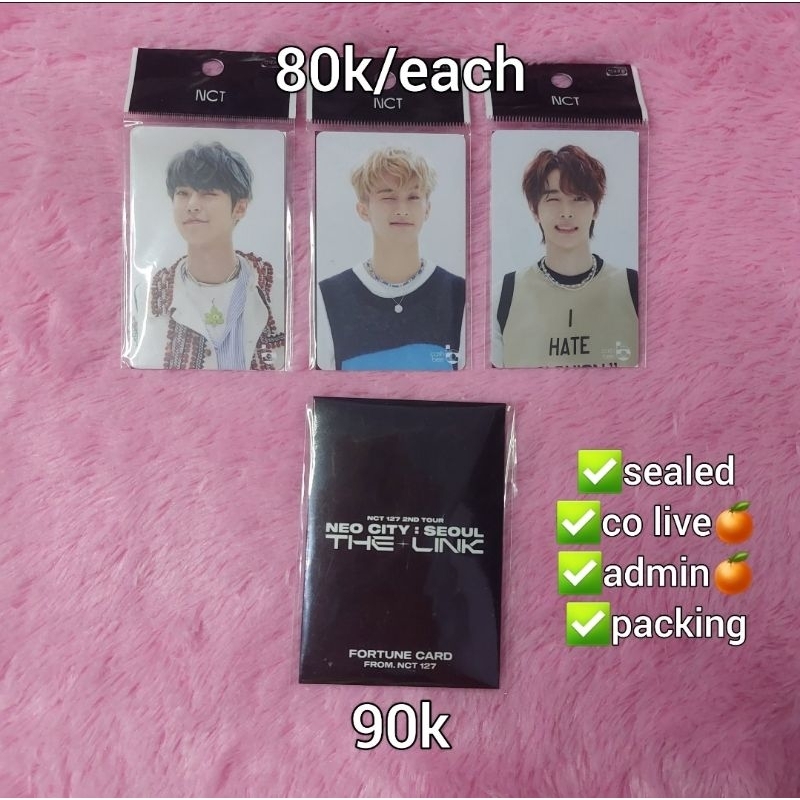 MD PC CASHBEE NCT SEALED OFFICIAL fortune card scratch nct 127 2nd tour neo city seoul the linkcashb