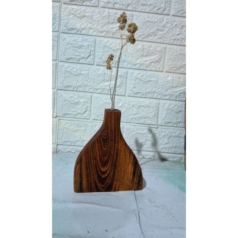 Vas bunga | pot kayu | kayu aesthetic