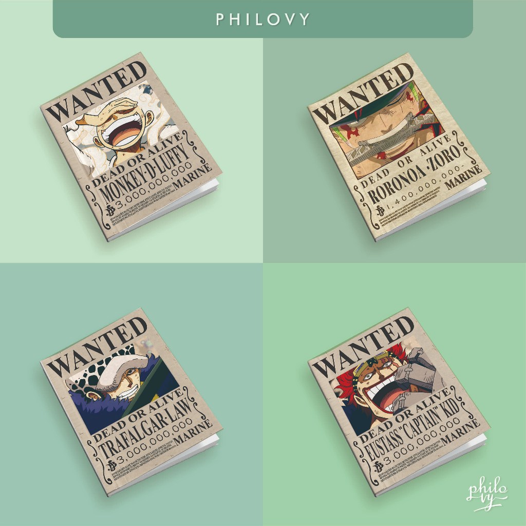 

Pocket Notebook Bounty Wanted 45 Character series One Piece