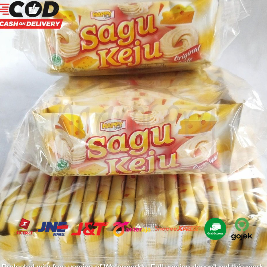

➧✾ ( BERKAH ) Sagu Keju Happy Time Kue Kering 1 pack isi 20 pcs @10gr Original Keju Pandan Moka snack cemilan kue kering Enak