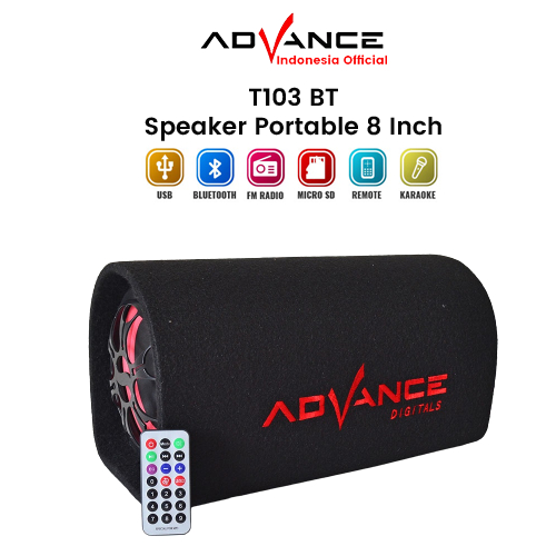 Speaker 8 Inch Subwoofer Advance T-103 BT Super Bass