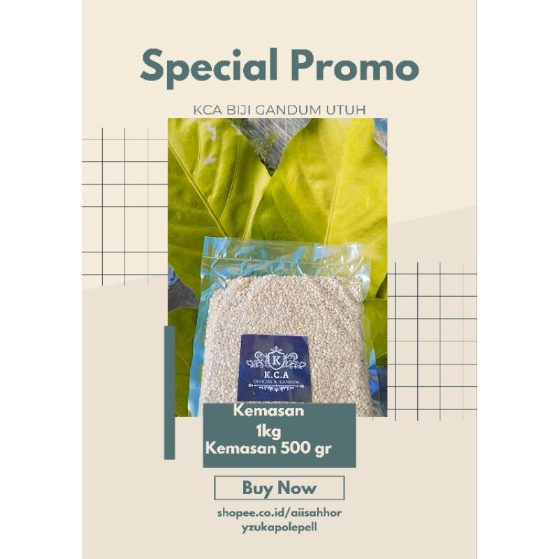 

KCA biji gandum utuh 500 gr