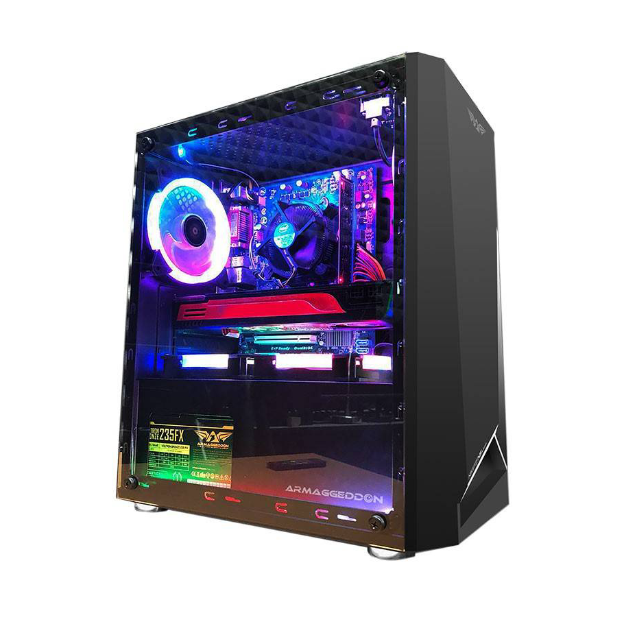 ➶⁎✶ Casing Gaming PC Armageddon Nimitz N5 Aurora Micro ATX Matx M-atx With Tampered Glass Side Sampi