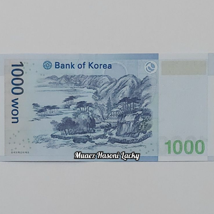 Model Terkini Koleksi Won Korea Selatan Pecahan 1000 Original Baru