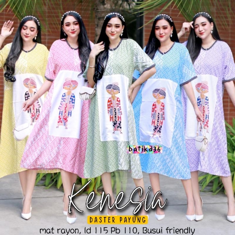 Homedress daster wanita harian solo jogja Baju tidur batik parang pastel soft murah payung busui fri