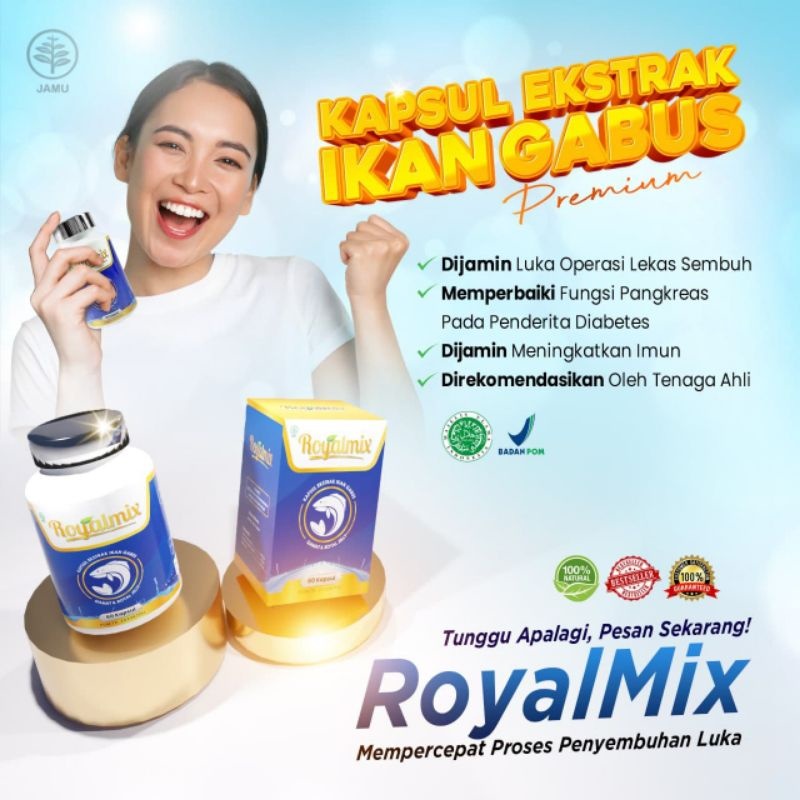 Kapsul Ikan Gabus Royalmix albumin ikan kutuk asli herbal