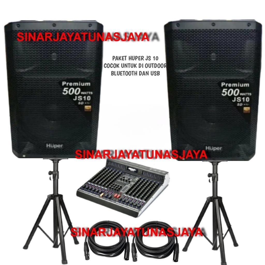 Huper Speaker Aktif JS 10 - 15 Inch Original Speaker Aktif Huper JS10 500Watt 12ch