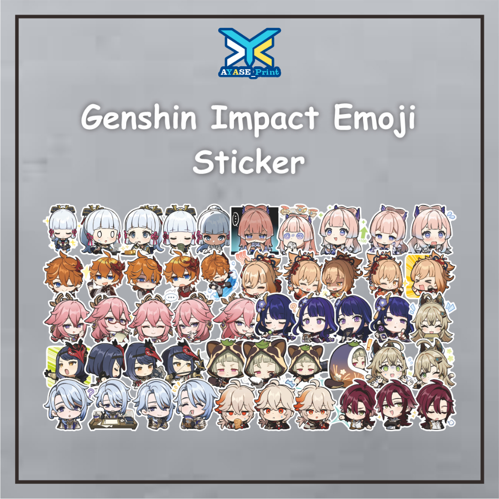 

Sticker Genshin Impact Emoji Sticker Vinyl | Stiker Set Genshin Inazuma Character