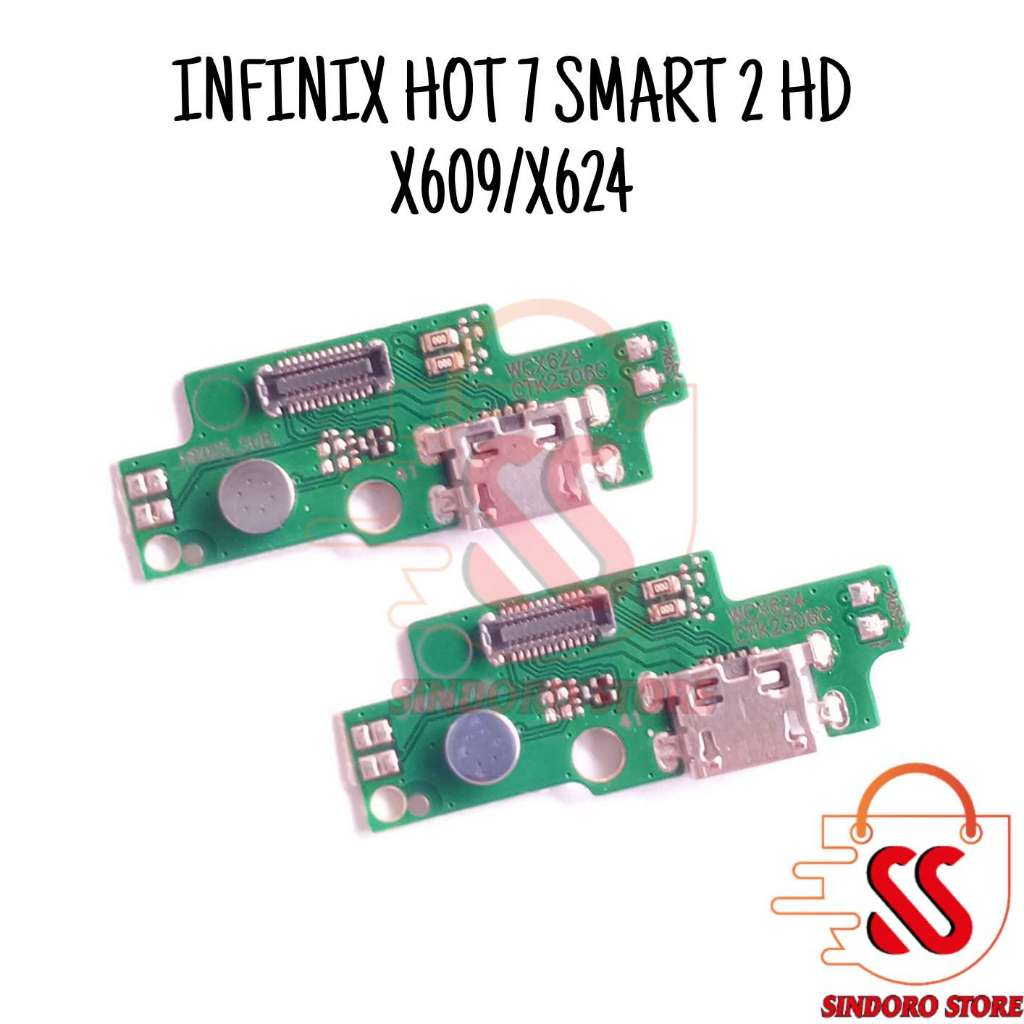 Konektor Charger Infinix Hot 7 Smart 2 HD X609/X624 Pcb Papan Cas Usb Board Mic