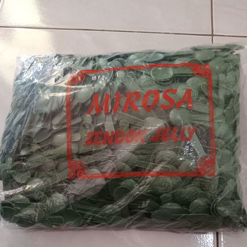 SENDOK JELLY PLASTIK MIROSA MURAH |SENDOK PUDDING |SENDOK KECIL JELLY
