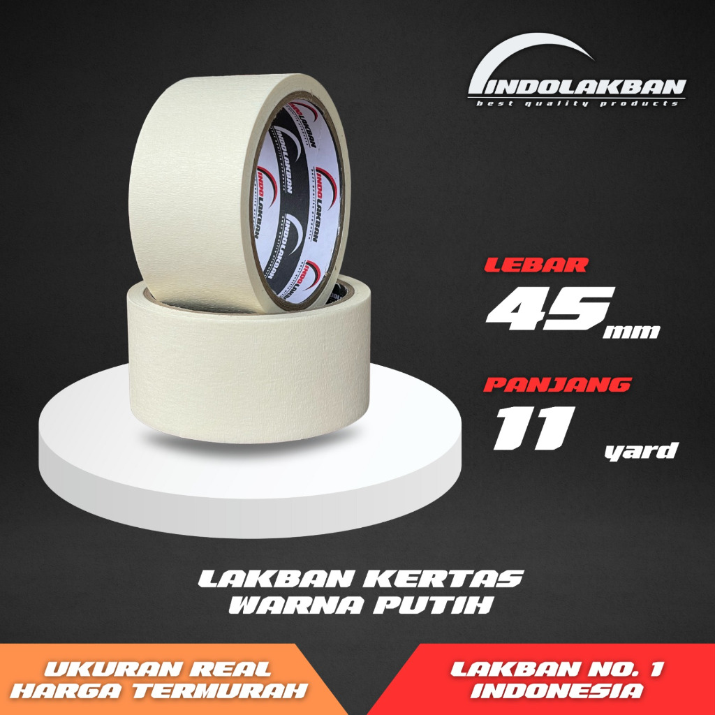 

( PER SLOP ) INDOLAKBAN LAKBAN KERTAS MASKING TAPE 2 INCH 11 YARD - 10 M