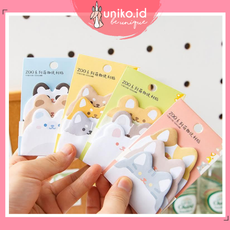 

UNIKO.ID ZOO STICKY NOTES ANIMAL NOTEPAPER KERTAS MEMO MEMOPAD