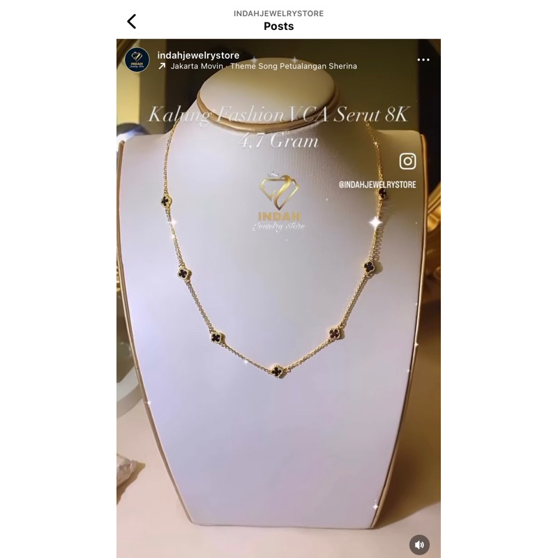 Kalung Fashion VCA serut 8K