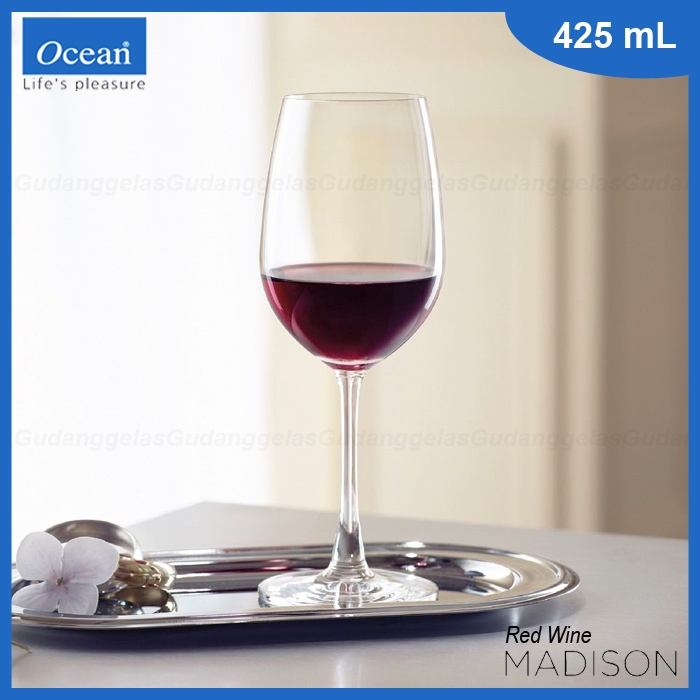 Ocean Red Wine Madison Glass/Wine Glass/Gelas Kaki Ocean/Gelas Wine Ocean/Red Wine Stemglass