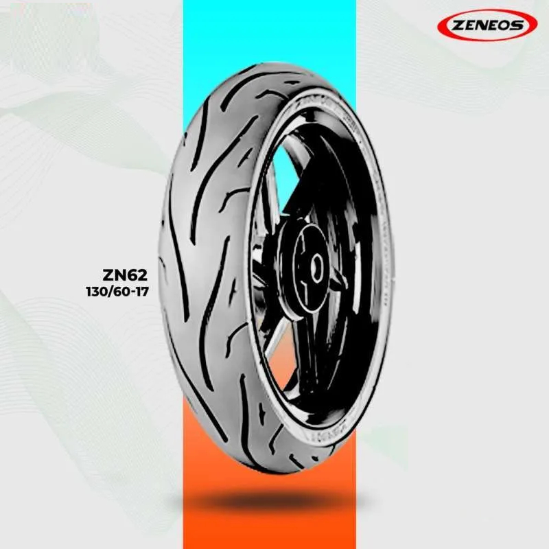 Ban motor Zeneos ZN62 130 60 - 17 130 60 17 Tubless Original Baru Produk
