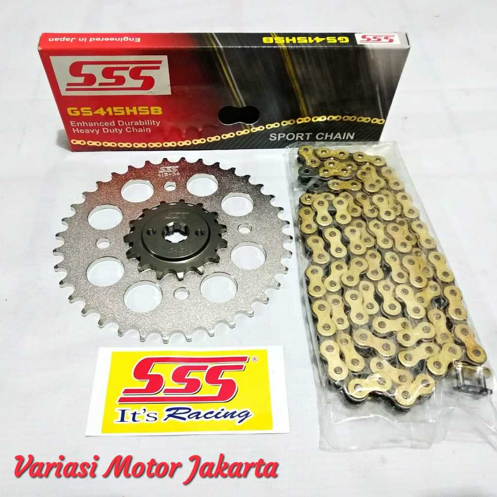 Gear Set SSS Kharisma Supra X 125 415 HSB Gold