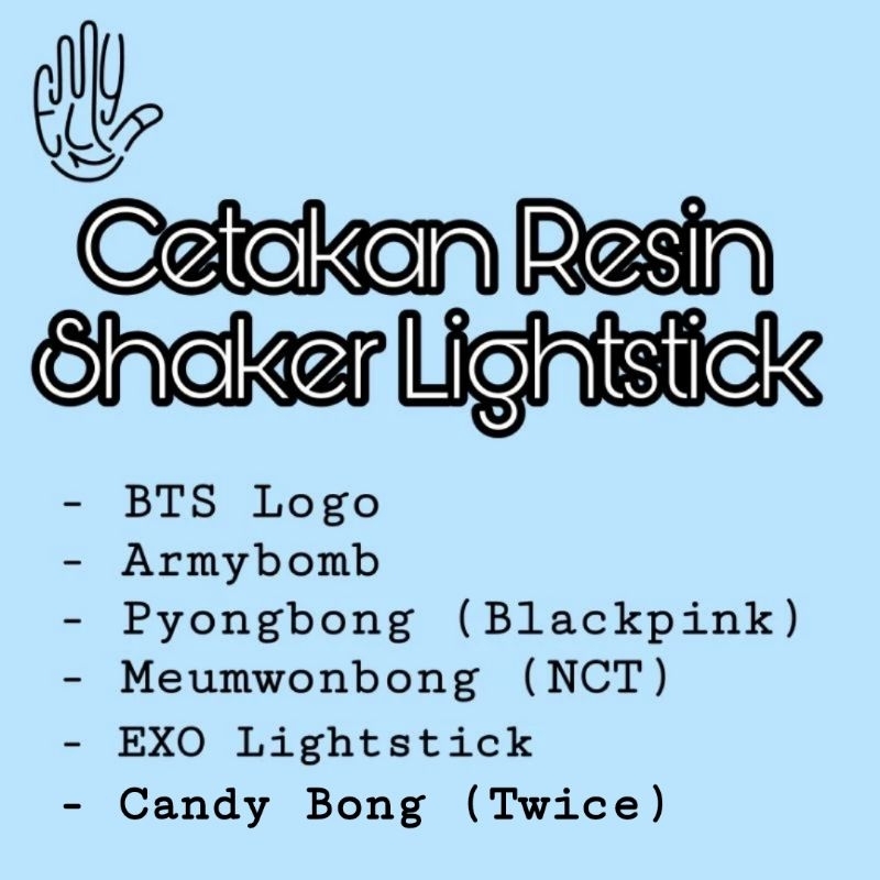 Cetakan Resin / Resin Mold Shaker KPOP Army Bomb BTS Blackpink NCT EXO Twice Lightstick