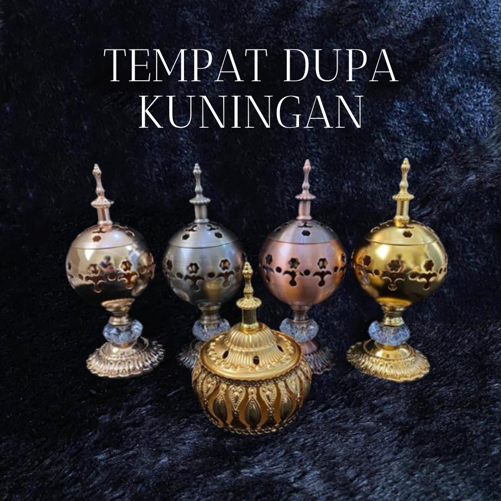 LIUSHOPEE03-Tempat Bakar Dupa Kuningan / Hiolo/ Tempat Pembakaran Gaharu/ Tempat Dupa Hio