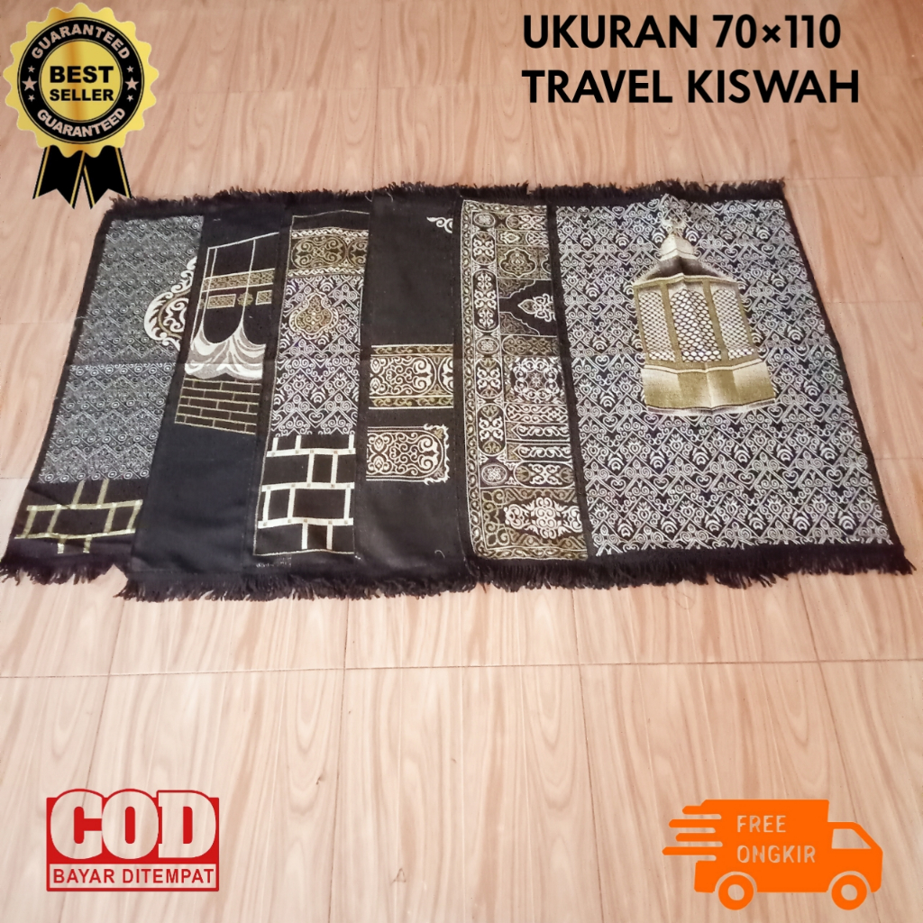 SEJADAH TRAVELING KISWAH UKURAN 55x100/sajadah travel kiswah