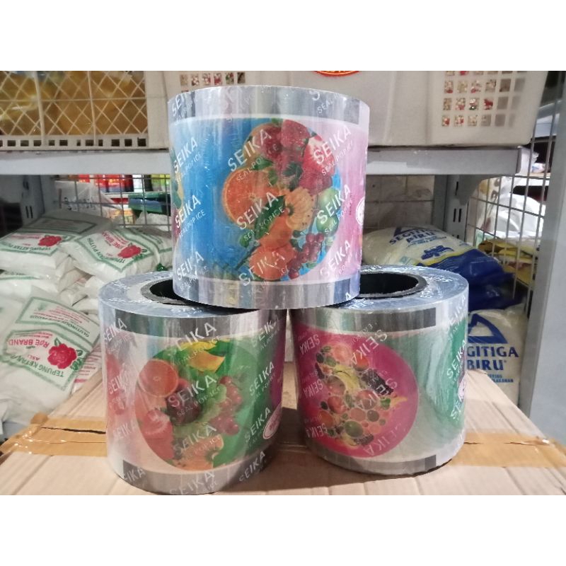 

Lid gelas merk Seika/Plastik cup sealer seika 1300 cup/Plastik cup motif buah kartun