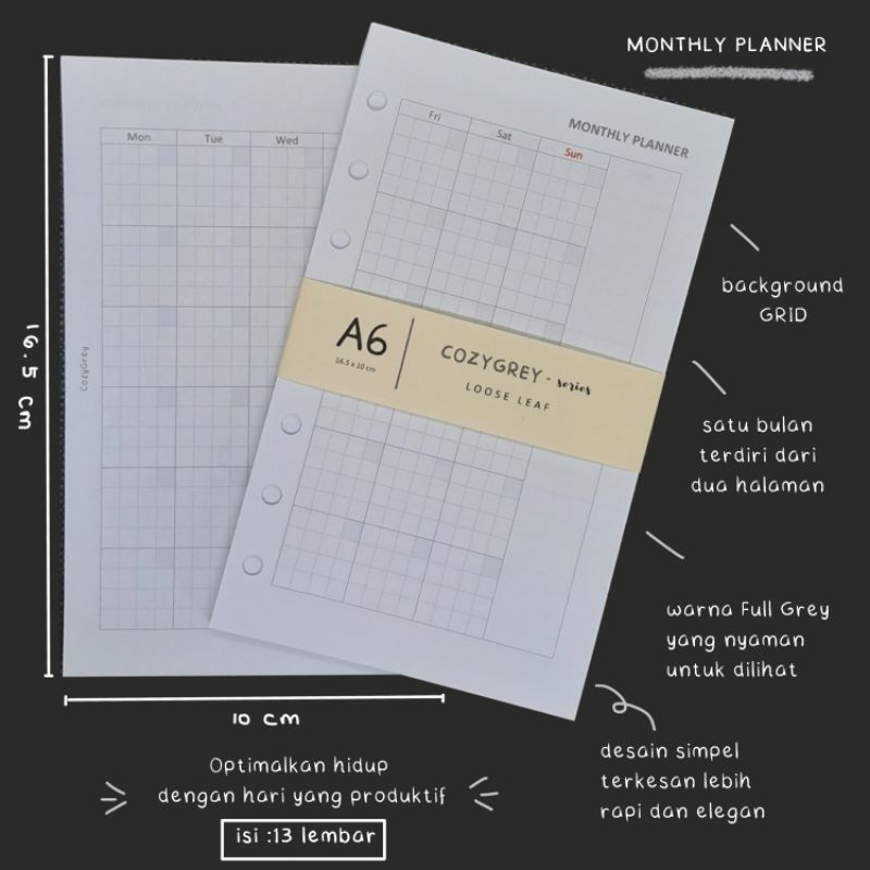 

Monthly-Looseleaf|Insert-BinderA6