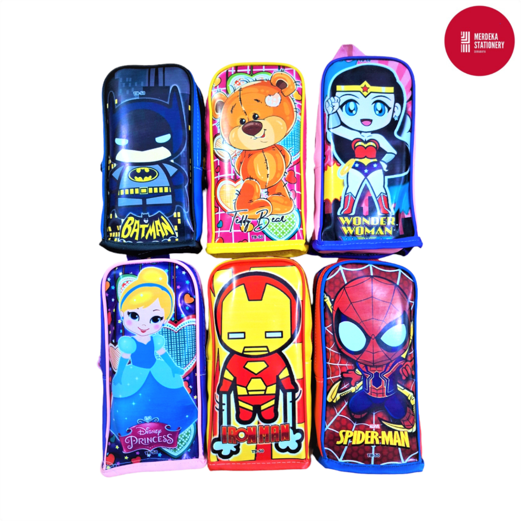 

Pencil Case/Tempat/Kotak/Tepak Pensil Kain Resleting Lucu/Fancy TB-50