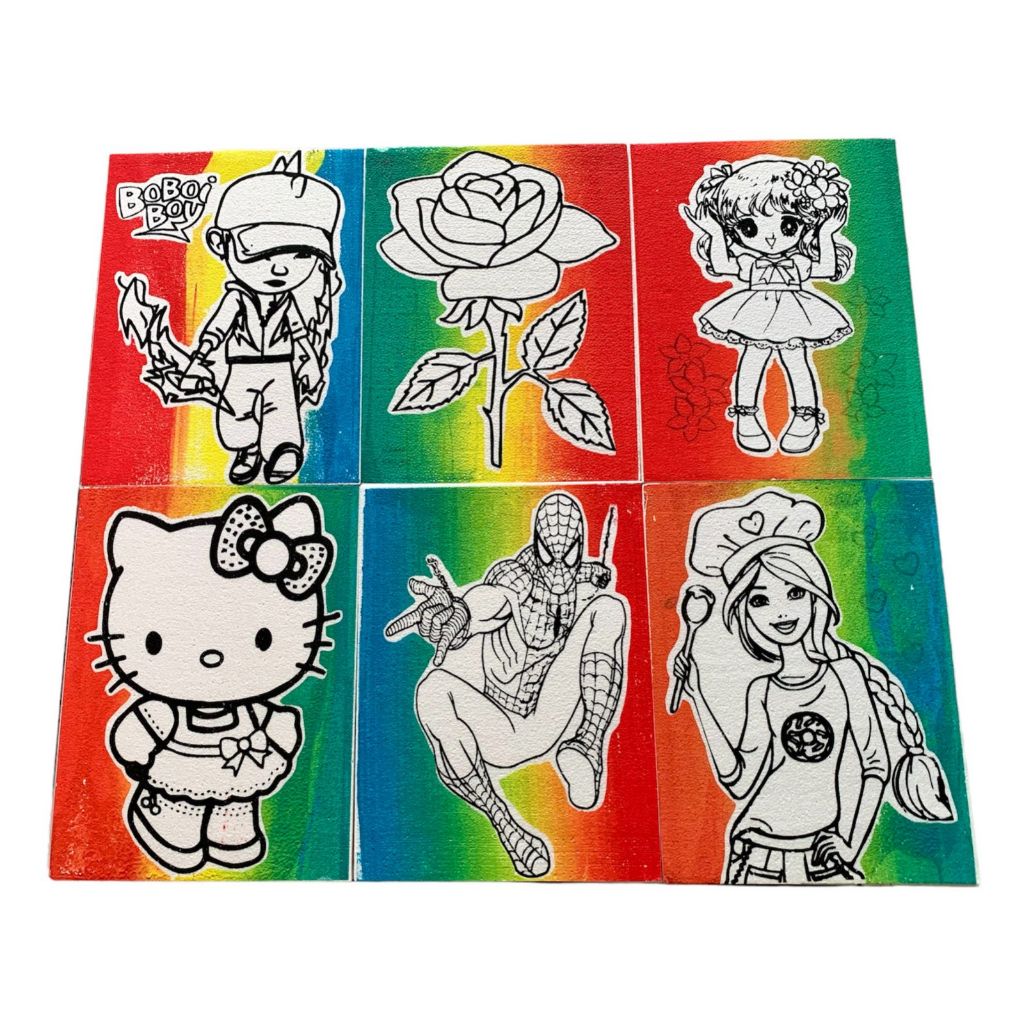 

(1pcs) [Tanpa Lis] [Rainbow] Sterofoam Lukis uk 30x40 / Sterofoam Mewarnai / Gabus Lukis Pasar Malam