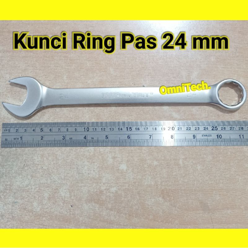 Alat Kunci Ring Pas Ringpas Combination Wrench Metric 24mm 24 mm Kunci 24