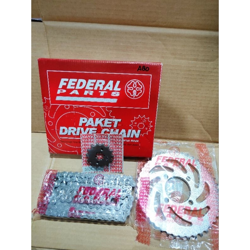 Girset Gearset Gir Gear Set Rantai Rante Depan Belakang Suzuki Satria FU 150 FP 645P1 SAT 221C Feder